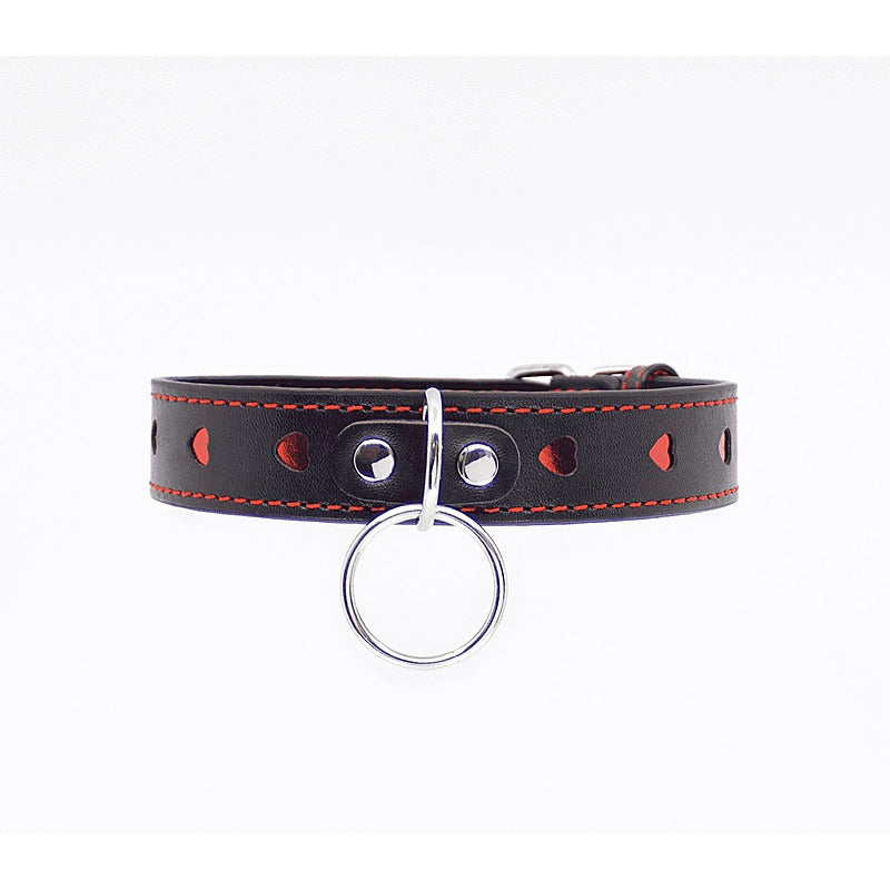 Berlin Baby Metallic Red Love Heart Collar - Collars and Leads