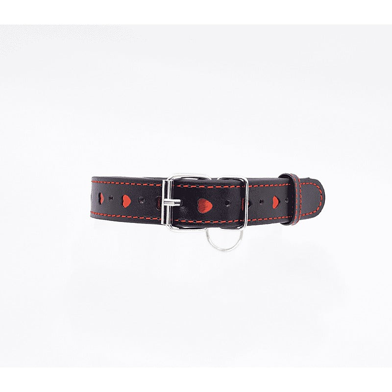 Berlin Baby Metallic Red Love Heart Collar - Collars and Leads