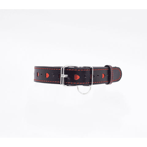 Berlin Baby Metallic Red Love Heart Collar - Collars and Leads