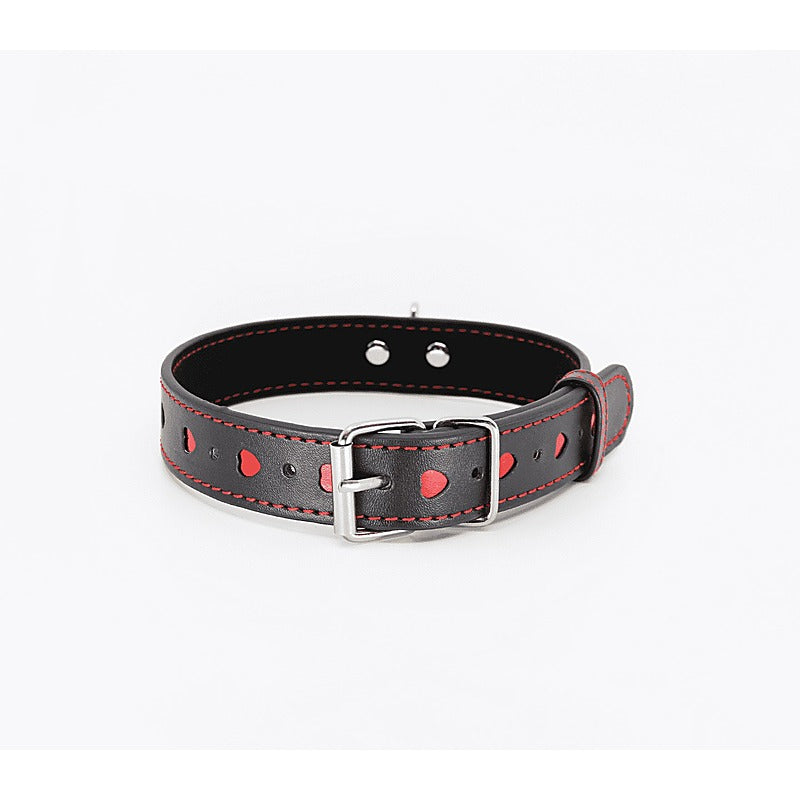 Berlin Baby Metallic Red Love Heart Collar - Collars and Leads