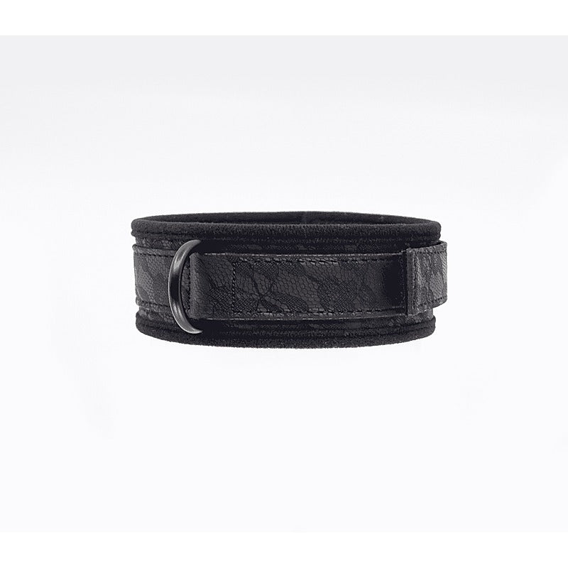 Berlin Baby Lace Printed BDSM Leather Collar - Collars and Leads