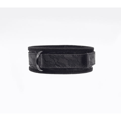 Berlin Baby Lace Printed BDSM Leather Collar - Collars and Leads