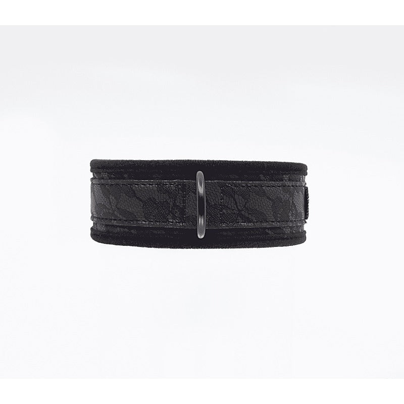 Berlin Baby Lace Printed BDSM Leather Collar - Collars and Leads