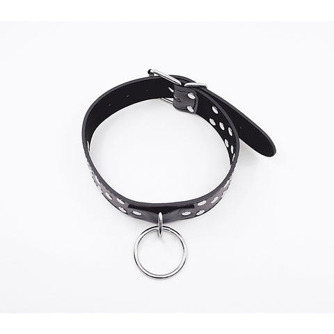 Berlin Baby Black Studded BDSM Play Collar - Collars and Leads