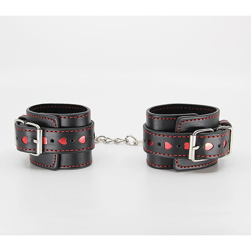 Berlin Baby Metallic Heart Bondage Wrist Cuffs - Cuffs And Restraints