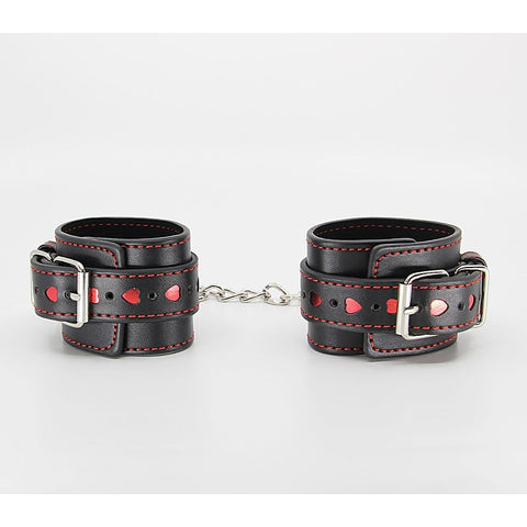 Berlin Baby Metallic Heart Bondage Wrist Cuffs - Cuffs And Restraints