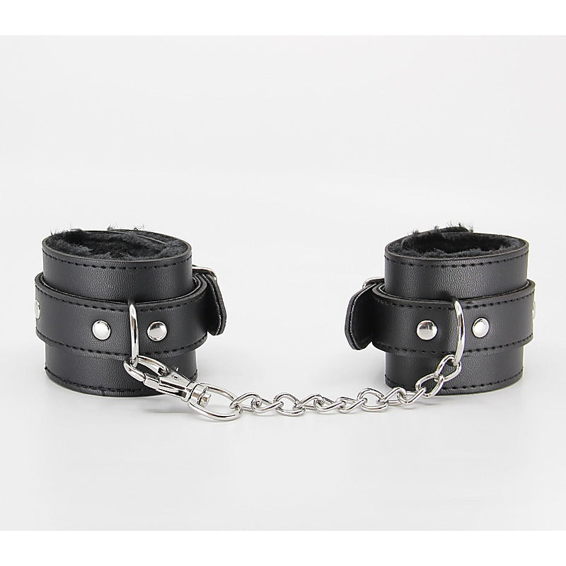 Berlin Baby Faux Fur Lined Leatherette Wrist Restraint - Cuffs And Restraints