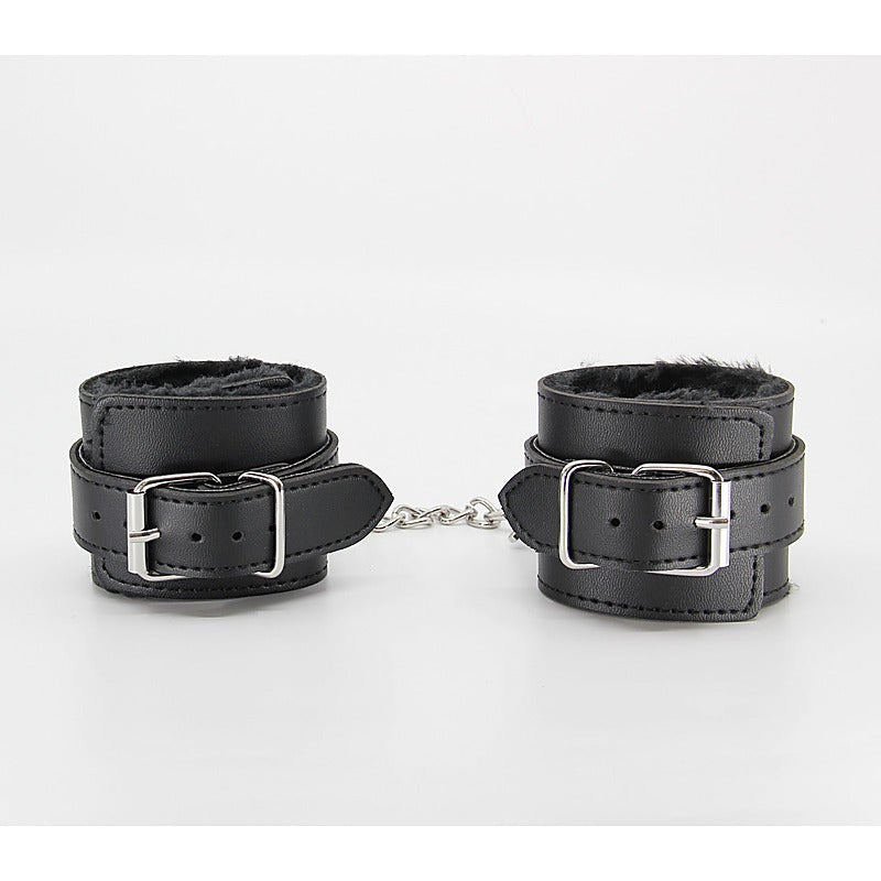 Berlin Baby Faux Fur Lined Leatherette Wrist Restraint - Cuffs And Restraints
