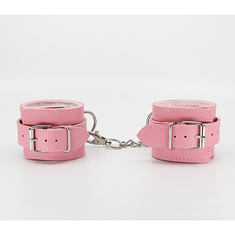 Berlin Baby Faux Fur Lined Leatherette Wrist Restraint - Cuffs And Restraints