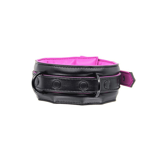 Berlin Baby Padded Faux Flat Leather BDSM Collar - Collars and Leads