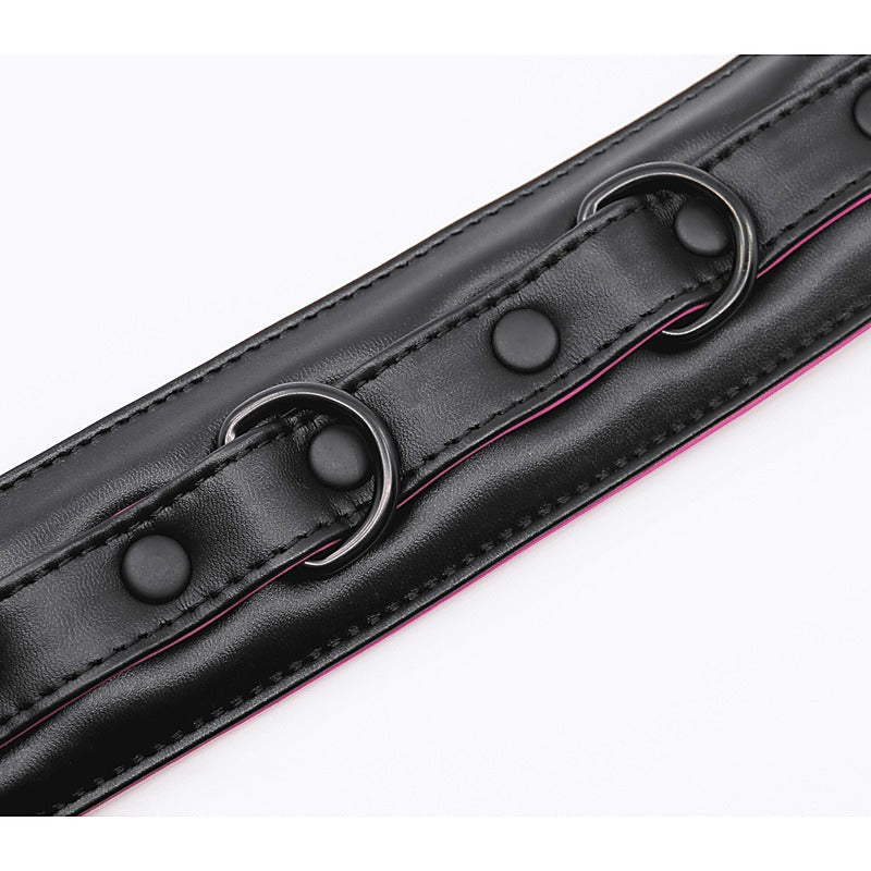 Berlin Baby Padded Faux Flat Leather BDSM Collar - Collars and Leads