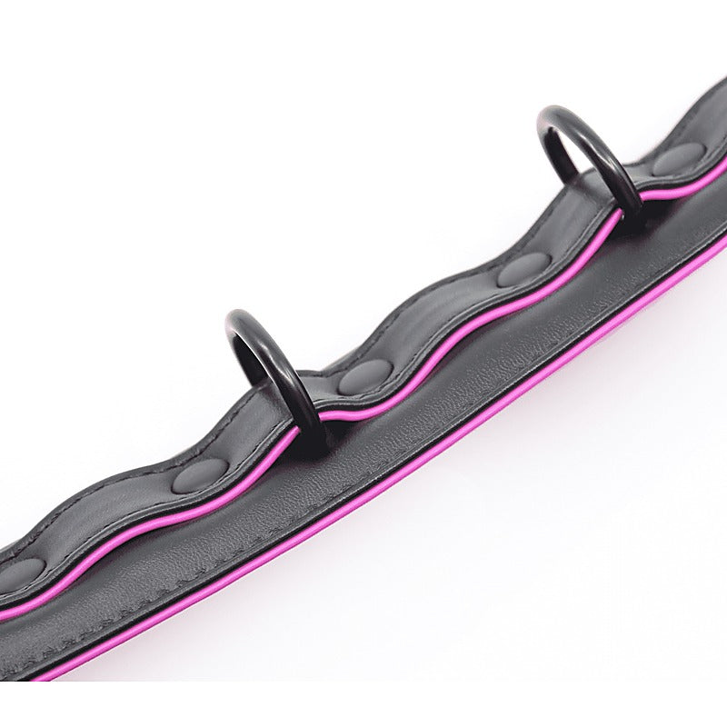 Berlin Baby Padded Faux Flat Leather BDSM Collar - Collars and Leads