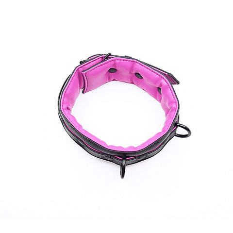 Berlin Baby Padded Faux Flat Leather BDSM Collar - Collars and Leads