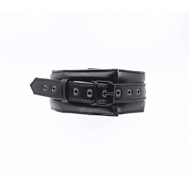 Berlin Baby Padded Faux Flat Leather BDSM Collar - Collars and Leads