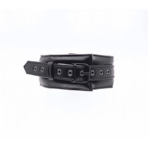Berlin Baby Padded Faux Flat Leather BDSM Collar - Collars and Leads