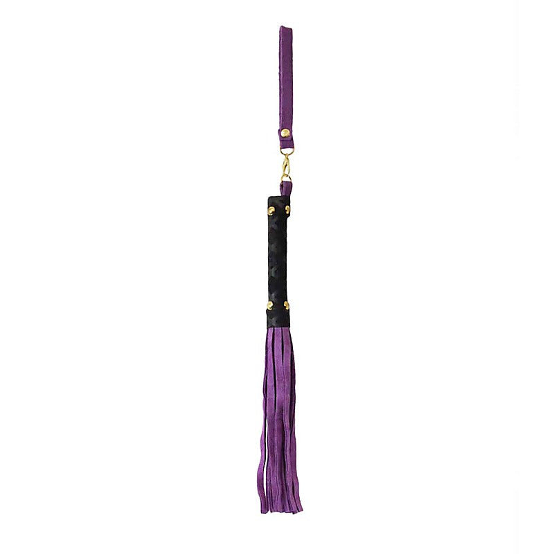 Mini Bdsm Flogger With Latex Handle By Berlin Baby - Whips And Crops