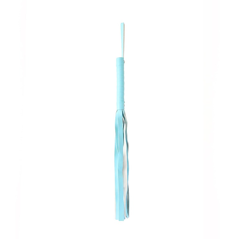 Turquoise Blue Faux Leather Flogger By Berlin Baby - Whips And Crops