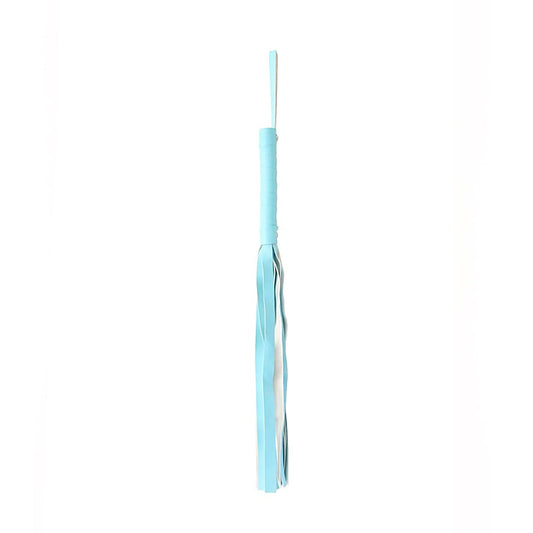 Turquoise Blue Faux Leather Flogger By Berlin Baby - Whips And Crops