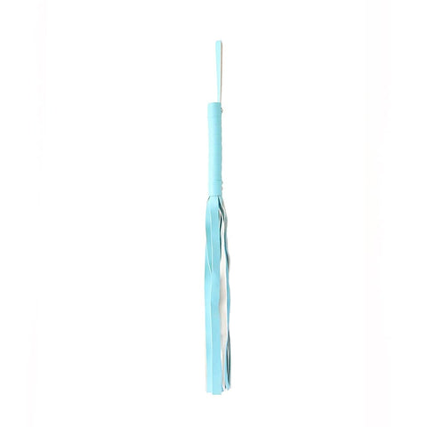 Turquoise Blue Faux Leather Flogger By Berlin Baby - Whips And Crops