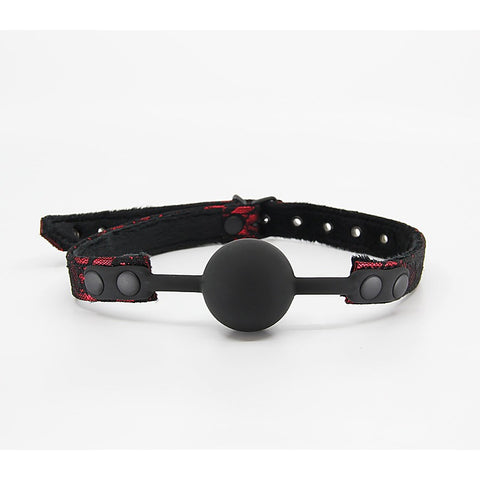 Satin & Lace Silicone Ball Gag By Berlin Baby - Bondage Gags and Bits