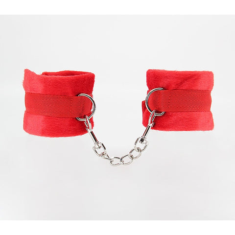 Berlin Baby Plush Bondage Cuffs With Webbing Hook - Cuffs And Restraints