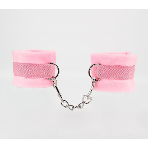 Berlin Baby Plush Bondage Cuffs With Webbing Hook - Cuffs And Restraints