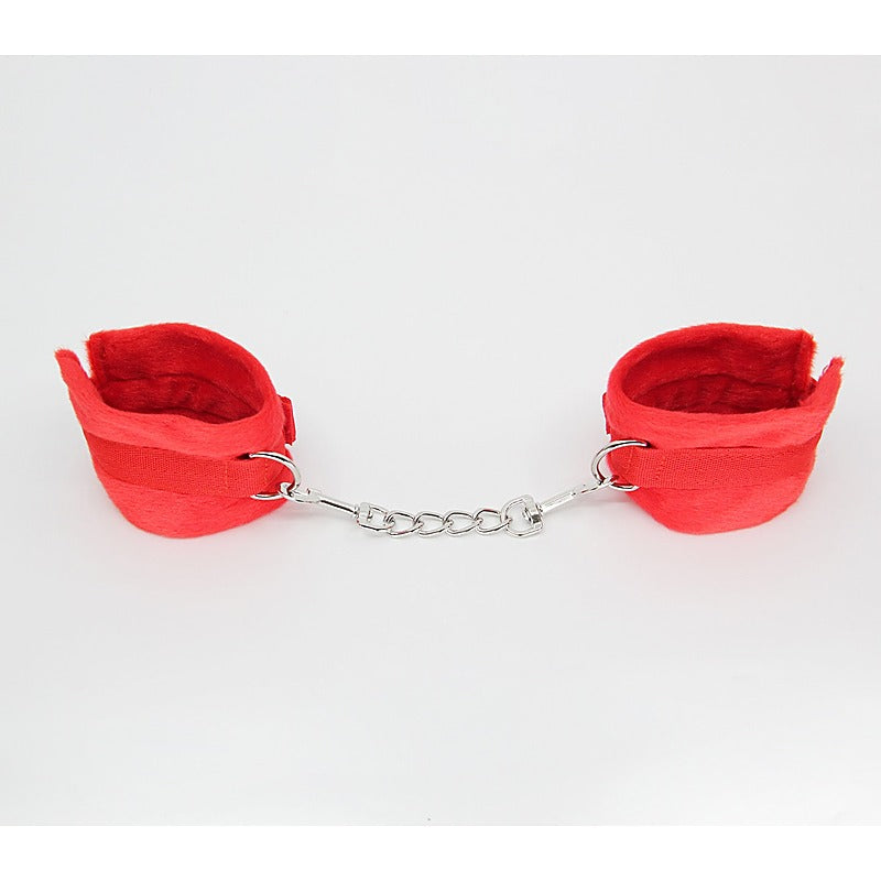 Berlin Baby Plush Bondage Cuffs With Webbing Hook - Cuffs And Restraints