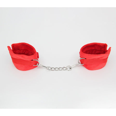 Berlin Baby Plush Bondage Cuffs With Webbing Hook - Cuffs And Restraints