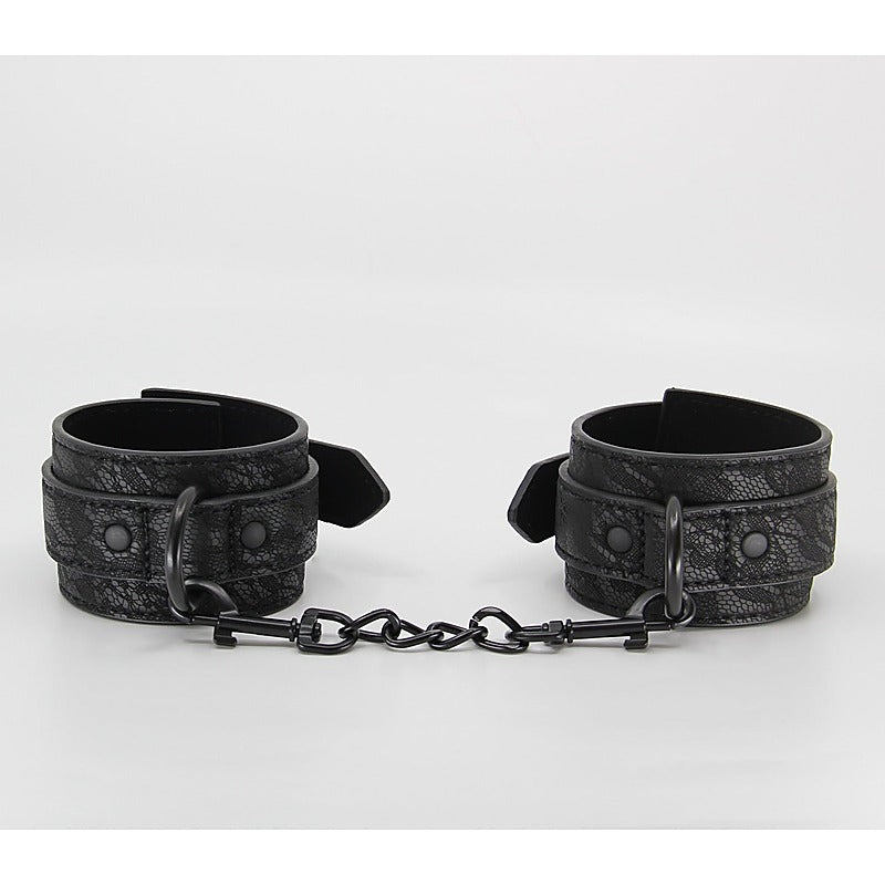 Berlin Baby Black Lace Printed Wrist Restraints - Cuffs And Restraints