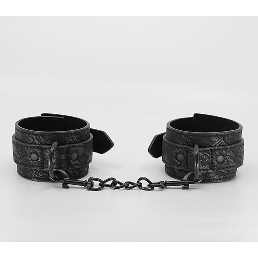 Berlin Baby Black Lace Printed Wrist Restraints - Cuffs And Restraints