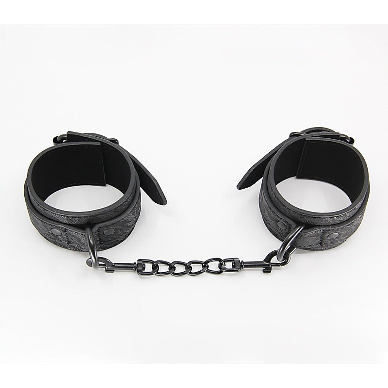 Berlin Baby Black Lace Printed Wrist Restraints - Cuffs And Restraints