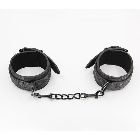 Berlin Baby Black Lace Printed Wrist Restraints - Cuffs And Restraints