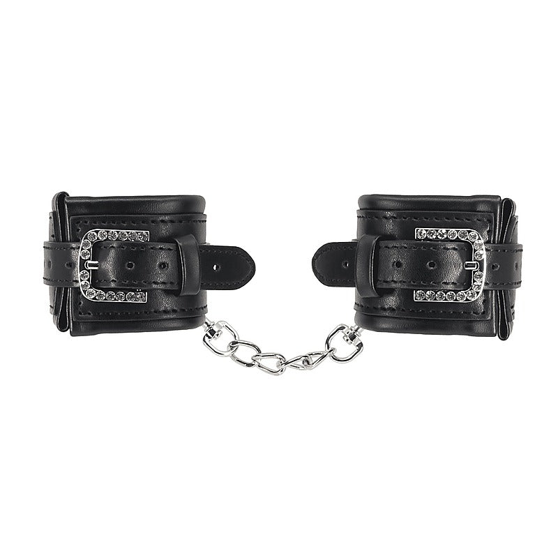 Berlin Baby Diamante Buckle Bondage Wrist Cuffs - Cuffs And Restraints