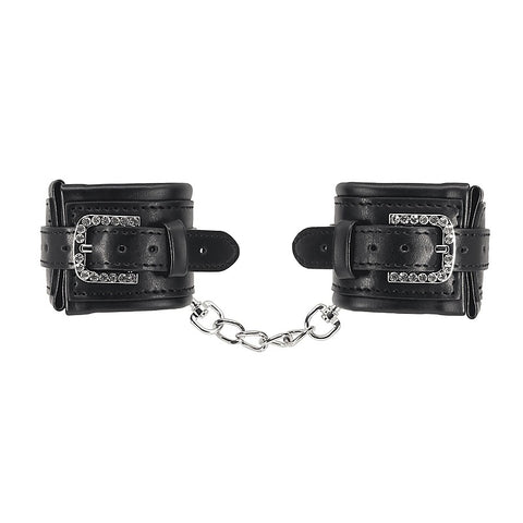Berlin Baby Diamante Buckle Bondage Wrist Cuffs - Cuffs And Restraints