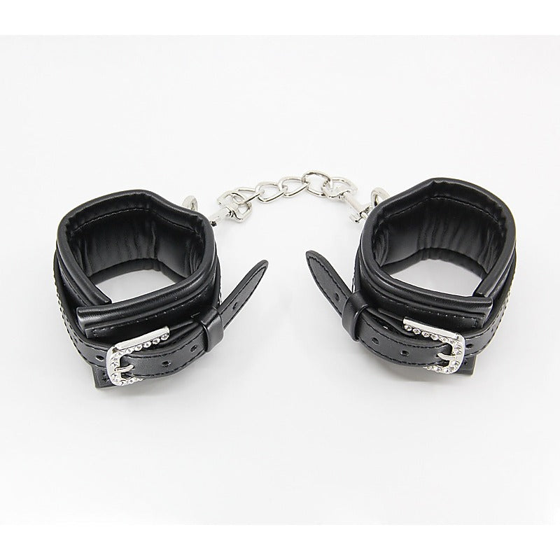 Berlin Baby Diamante Buckle Bondage Wrist Cuffs - Cuffs And Restraints