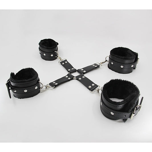 Berlin Baby Faux Fur Lined Hog Tie Shackle - Cuffs And Restraints