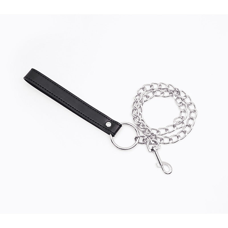 Berlin Baby Faux Leather Handle Chain Lead - Collars and Leads