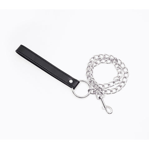 Berlin Baby Faux Leather Handle Chain Lead - Collars and Leads