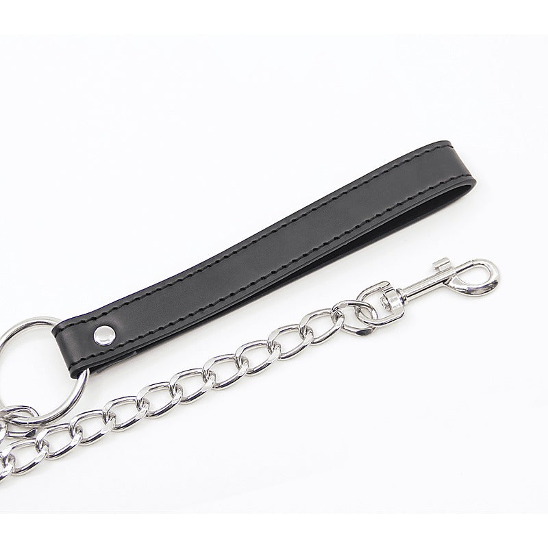 Berlin Baby Faux Leather Handle Chain Lead - Collars and Leads
