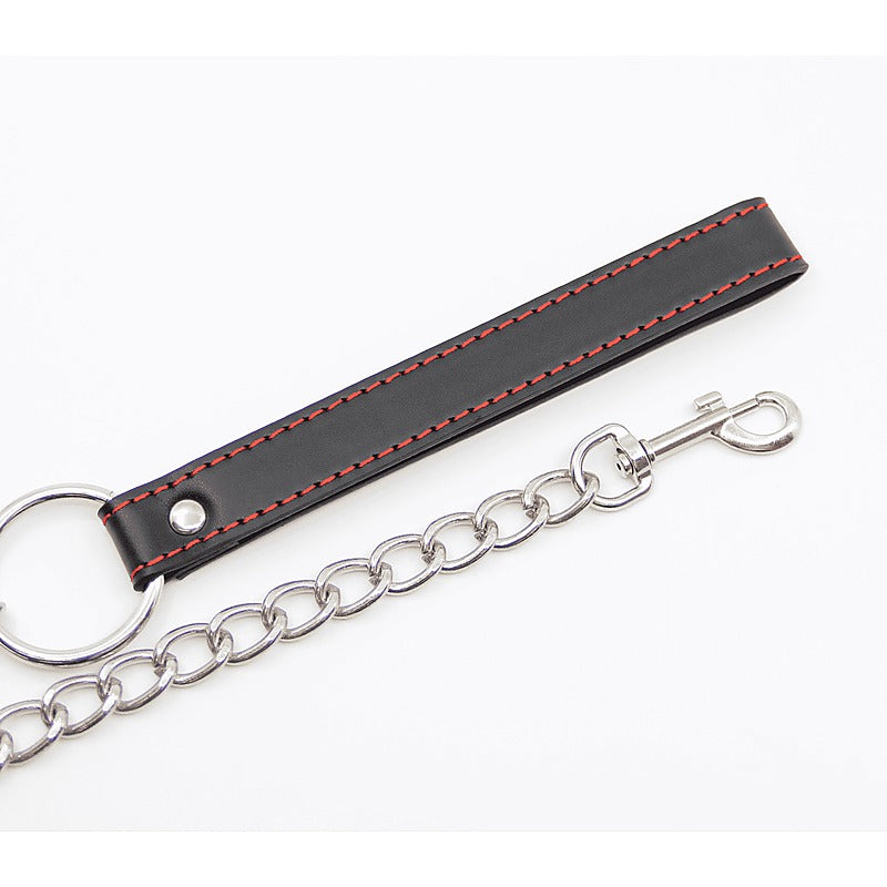 Berlin Baby Faux Leather Handle Chain Lead - Collars and Leads