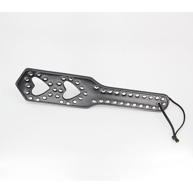 Silver Studded Detail Heart Paddle By Berlin Baby - Paddles And Slappers