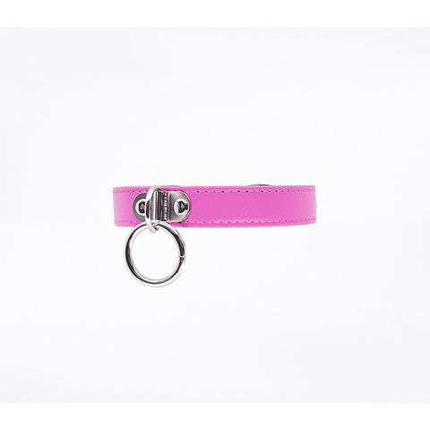 Berlin Baby PU BDSM Collar With Centre Ring - Collars and Leads