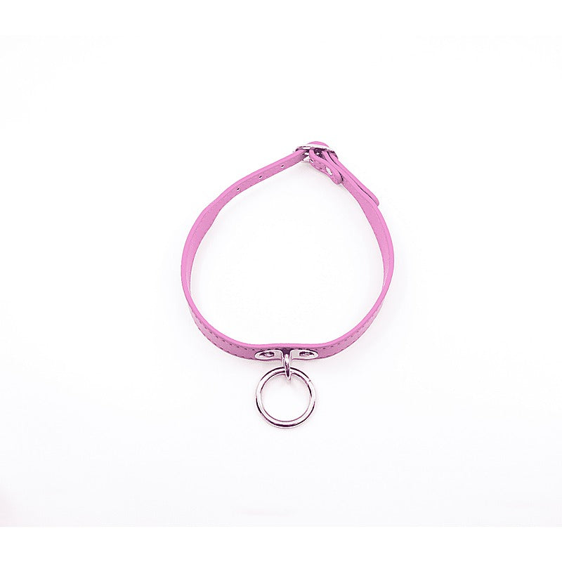 Berlin Baby PU BDSM Collar With Centre Ring - Collars and Leads