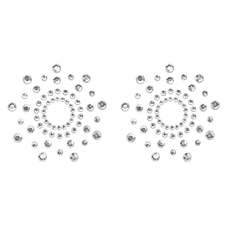 Rhinestone Tease Nipple Pasties By Love In Leather - Breast and Nipple Toys