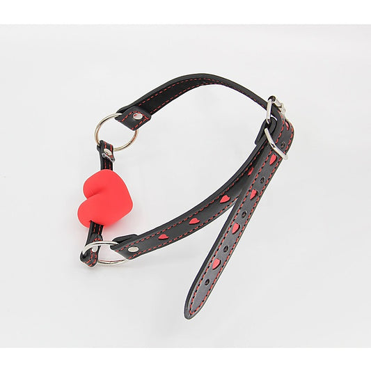 Berlin Baby Faux Leather Solid Heart Gag - Bondage Gags and Bits