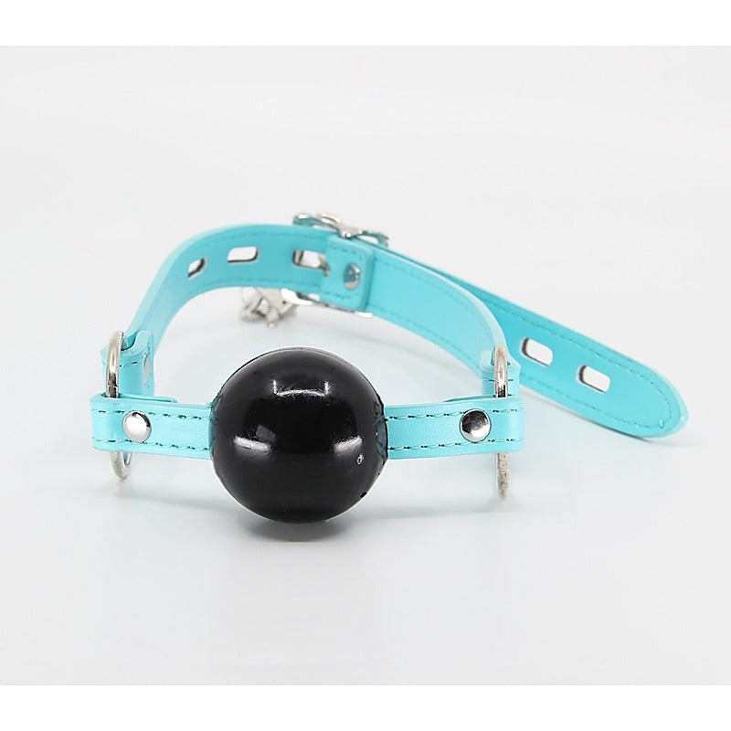 Turquoise Faux Leather Bdsm Gag By Berlin Baby - Bondage Gags and Bits