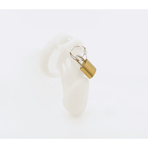Love In Leather Silicone Male Chastity Cage Short - Male Chastity