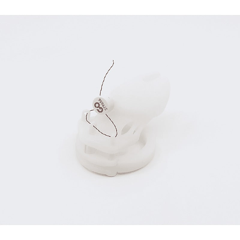 Love In Leather Silicone Male Chastity Cage Short - Male Chastity