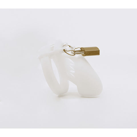 Love In Leather Silicone Male Chastity Cage Long - Male Chastity