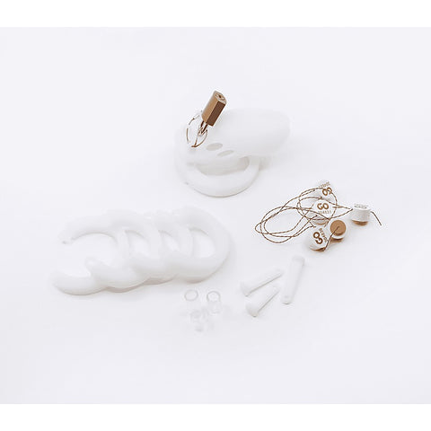 Love In Leather Silicone Male Chastity Cage Long - Male Chastity